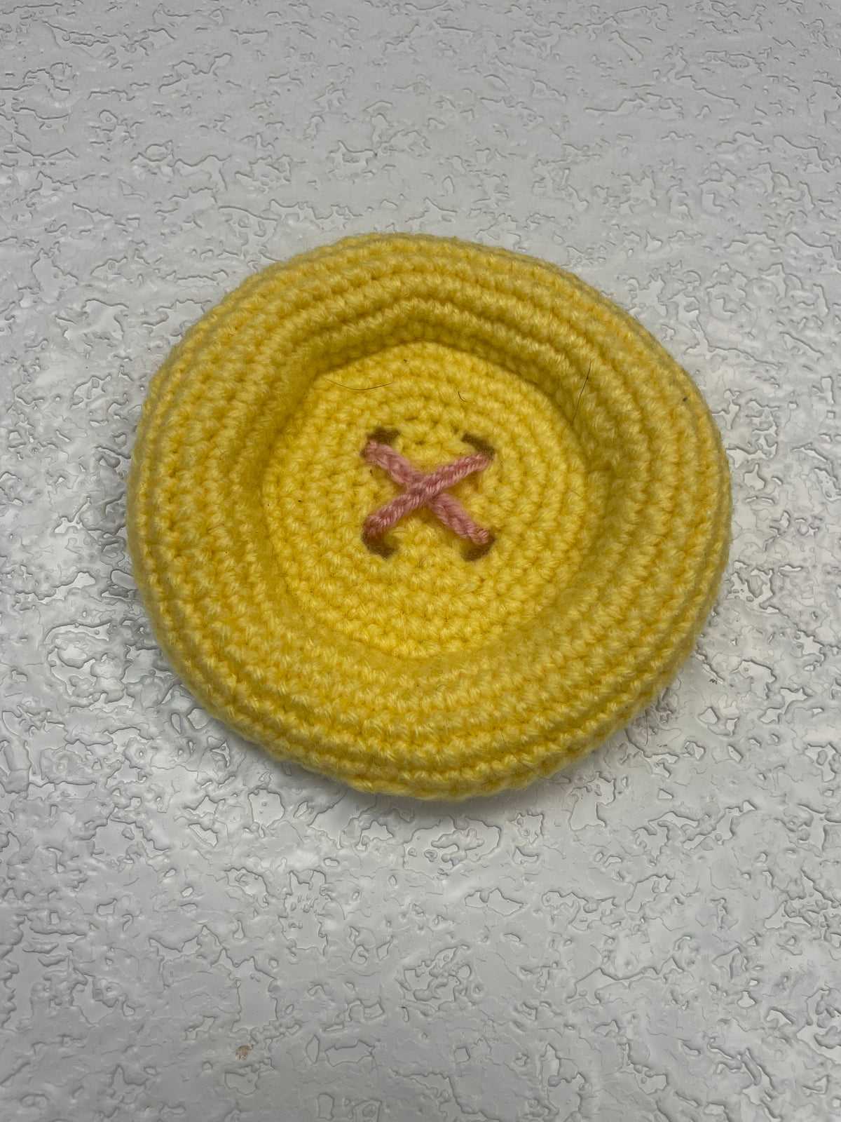 BUTTON COASTER YELLOW