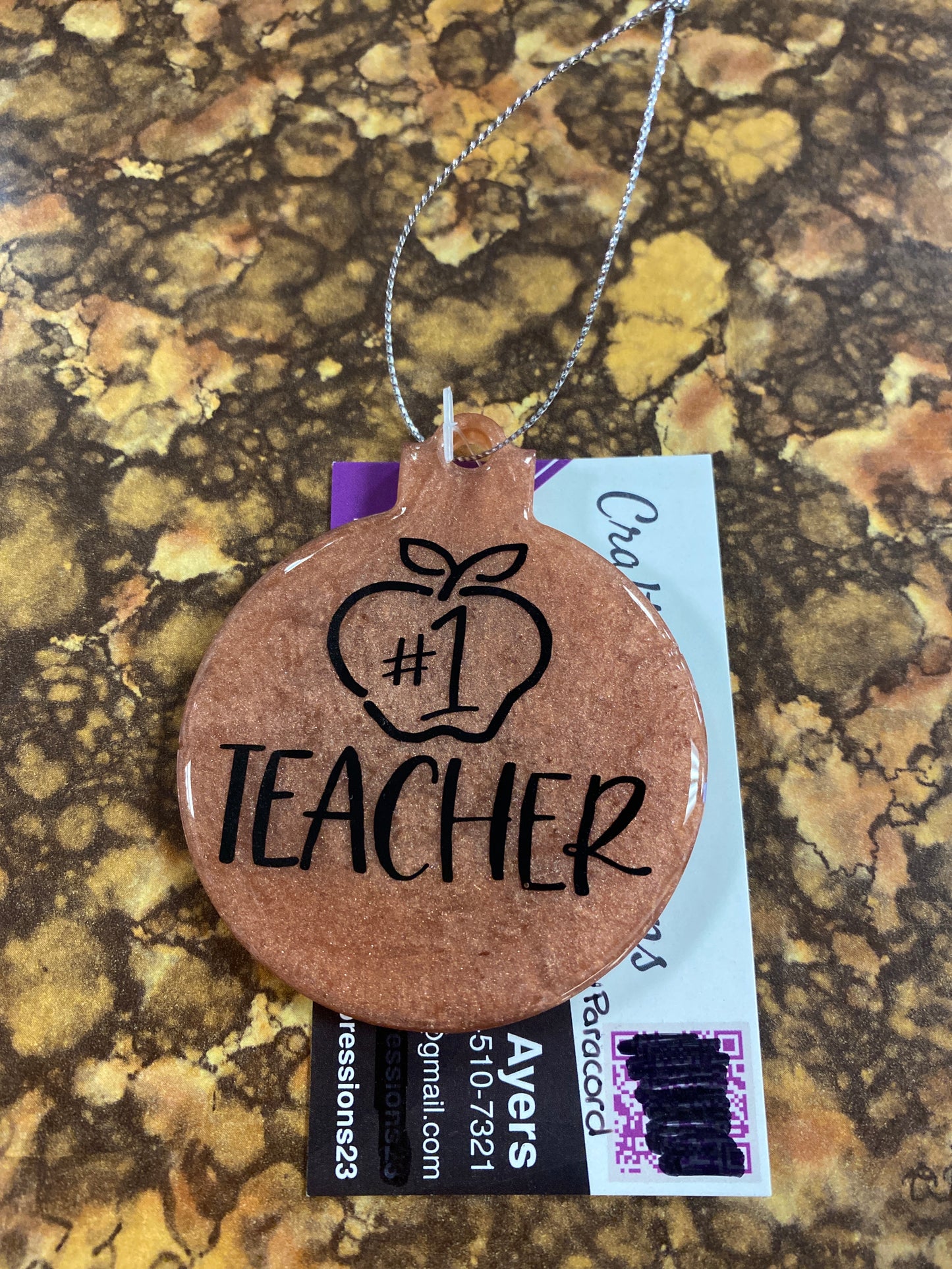 RESIN CHRISTMAS ORN NUMBER 1 TEACHER