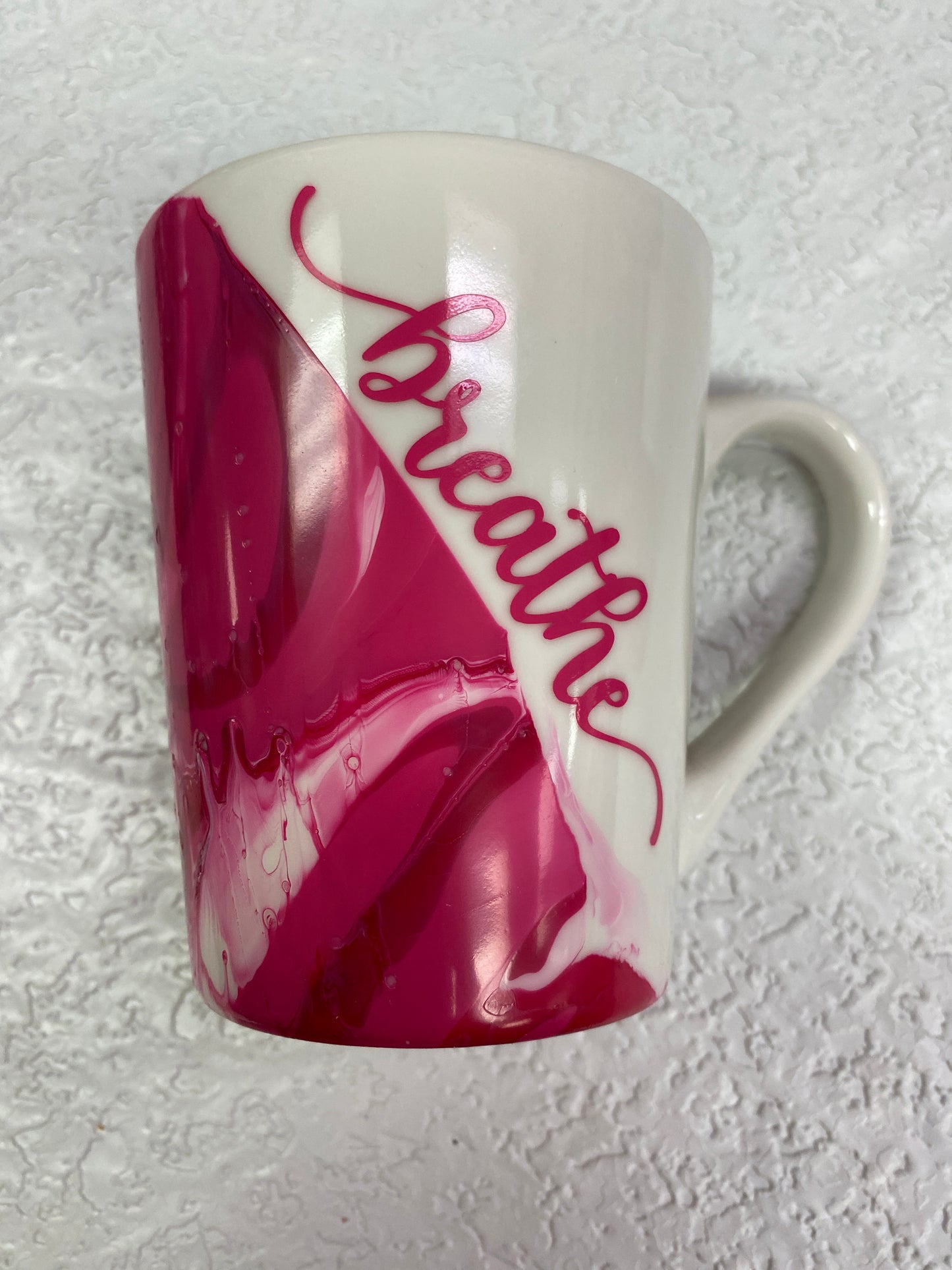 BREATHE PINK COFFEE MUG