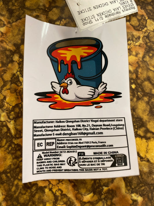 STEVES LAVA CHICKEN STICKER