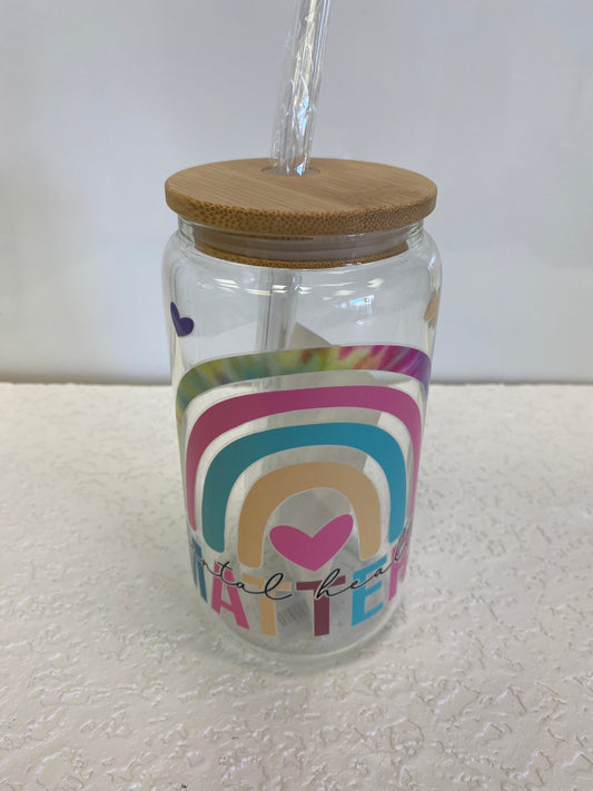 MENTAL HEALTH MATTER GLASS BOTTLE