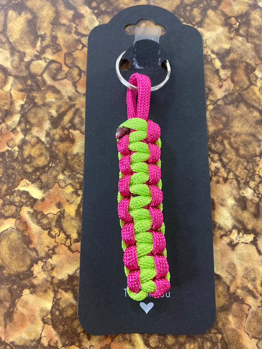 Paracord small cobra pink bright green