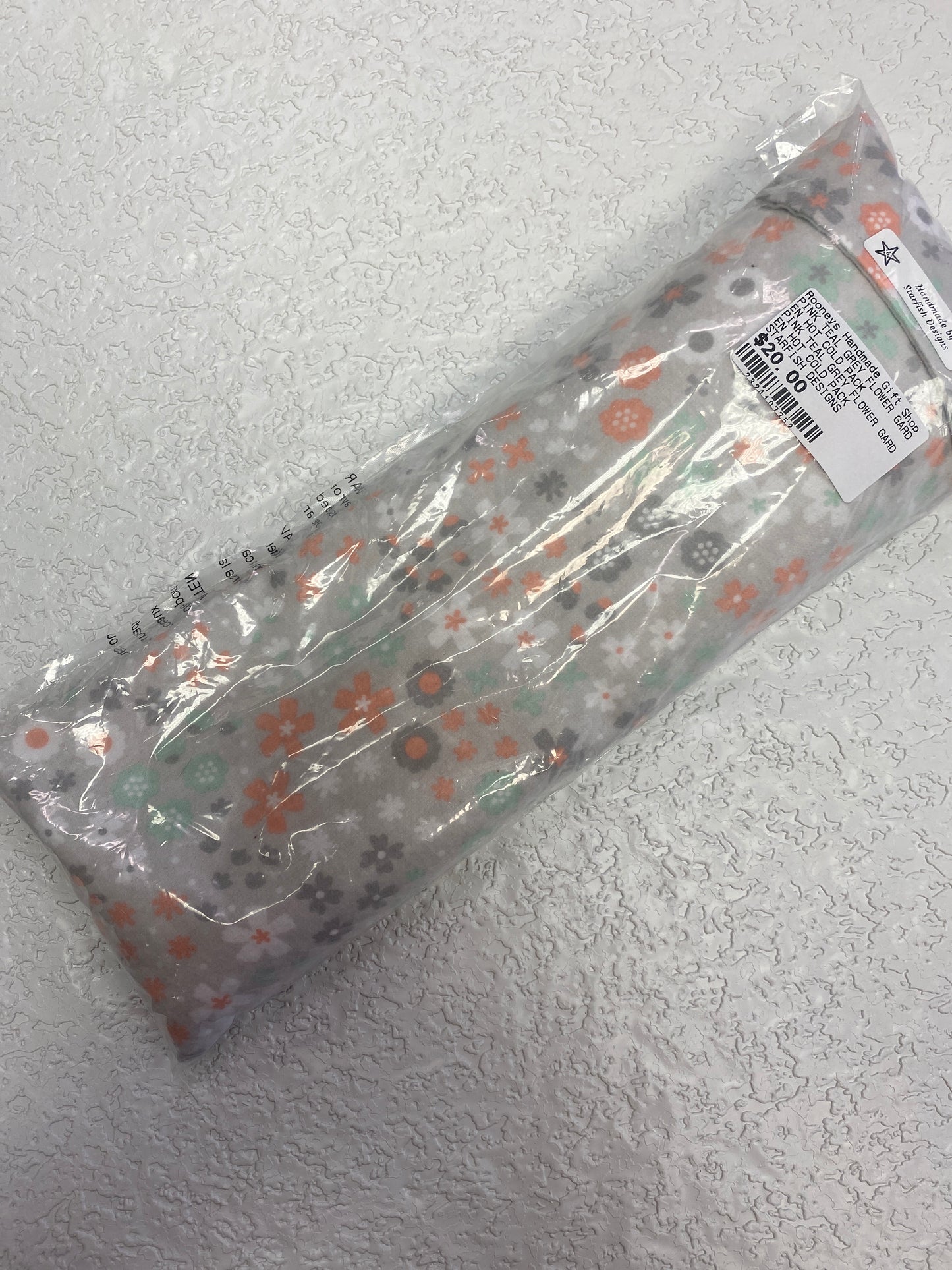 PINK TEAL GREY FLOWER GARDEN HOT COLD PACK