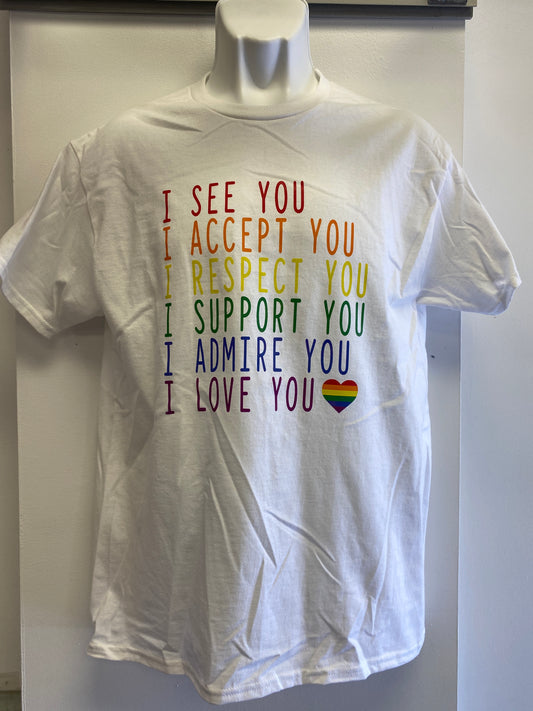I SEE YOU ADULT WHITE SHIRT