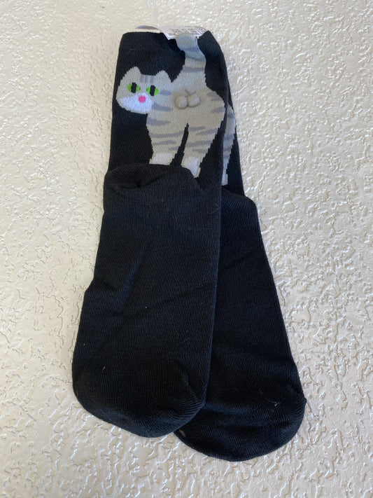BLACK & GREY CAT SOCKS