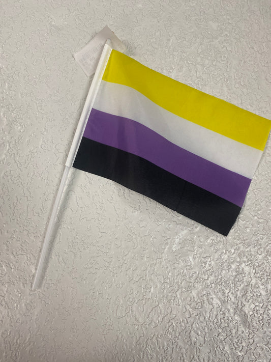 NON BINARY PRIDE HAND FLAG