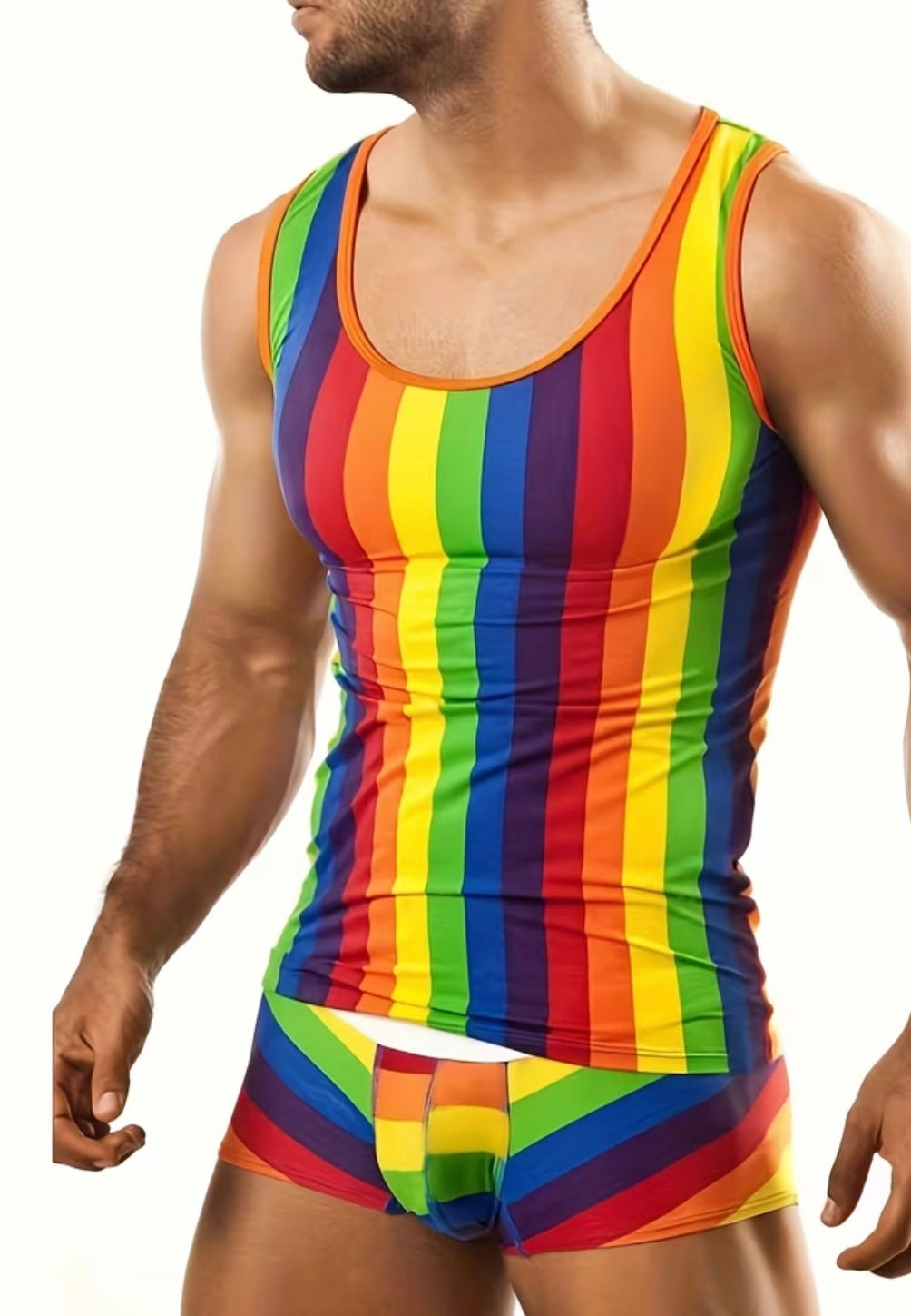 RAINBOW SHORTS AND TANK XXL