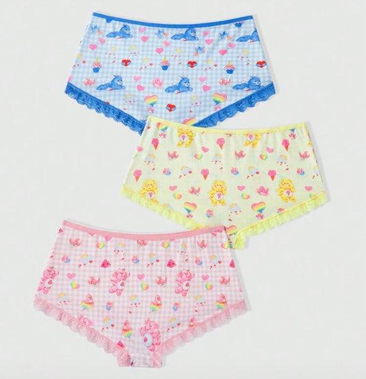 CARE BEAR LACE BEAR PRINT BRIEFS PINK