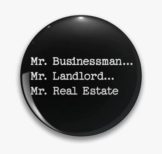 MR BUSINESS MAN SMALL BUTTON 1.25IN