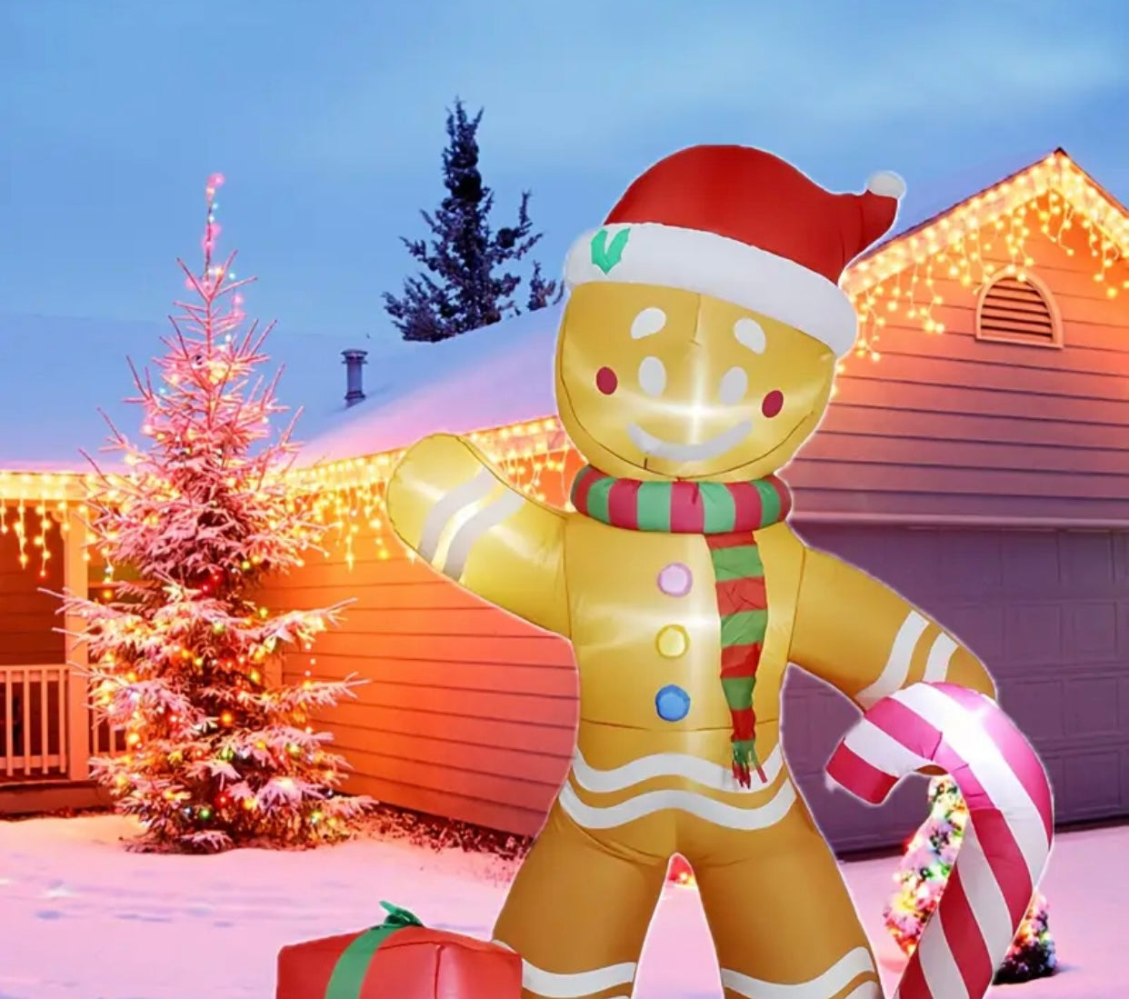 CHRISTMAS INFLATABLE GINGERBREAD MAN