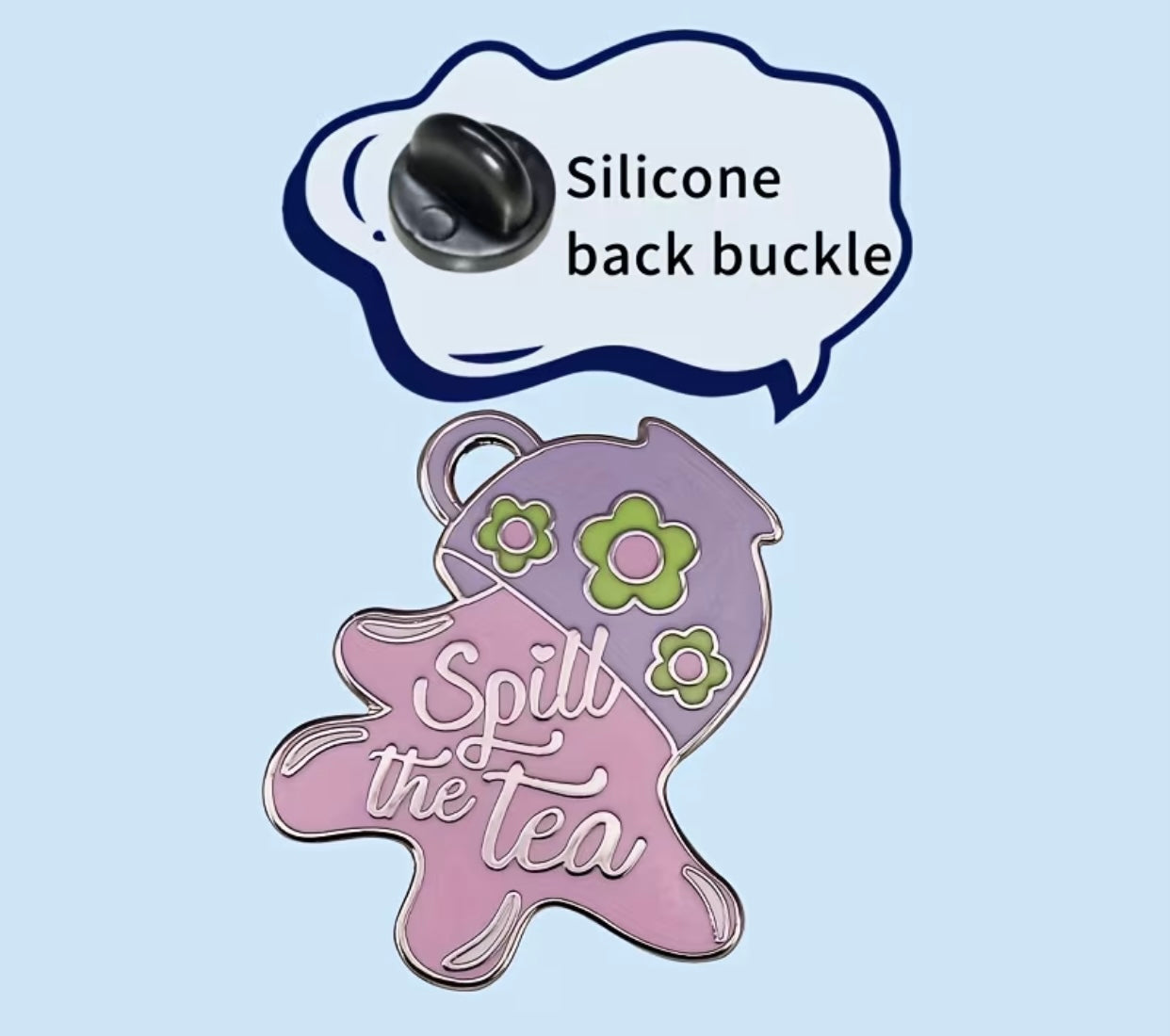 SPILL THE TEA ENAMAL PIN