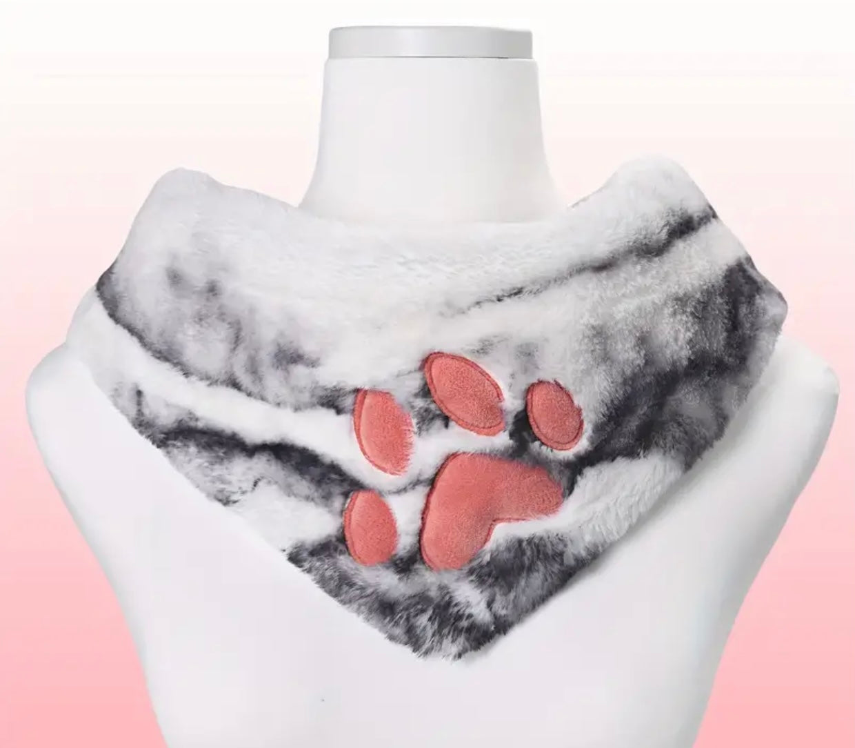 CUTE PAW SCARF BLACK