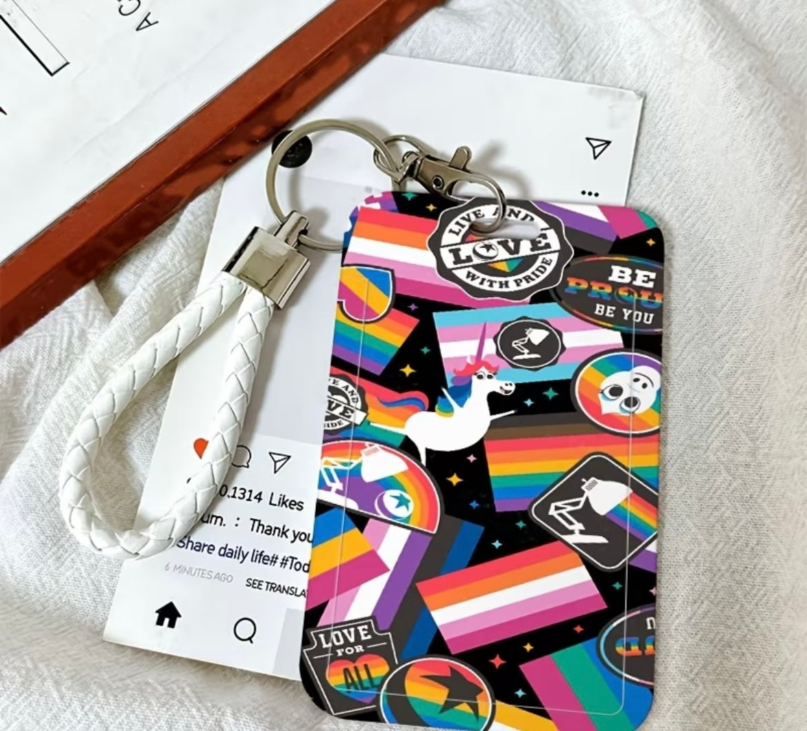 KEYCHAIN CARD HOLDER MIX PRIDE