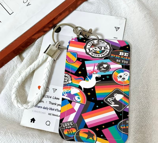 KEYCHAIN CARD HOLDER MIX PRIDE