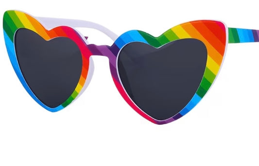 PRIDE SUNGLASSES RAINBOW HEARTS