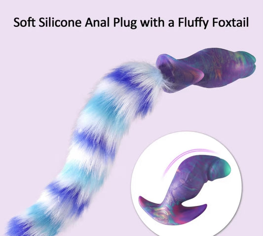 BLUE TEAL TAIL BUTT PLUG