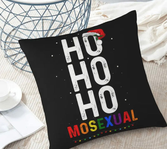 HO HO HO MSEXUAL GAY THROW PILLOW