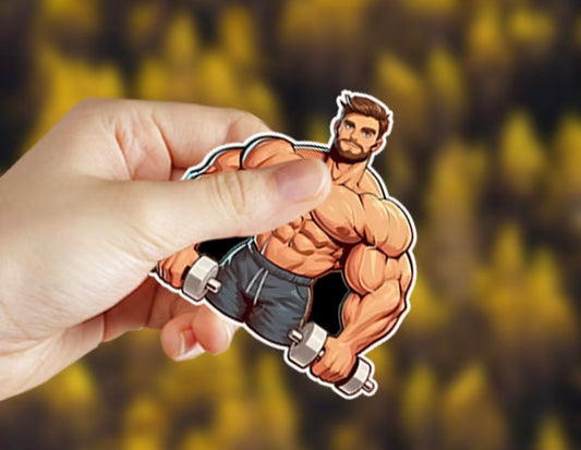 MUSCLE MAN STICKER