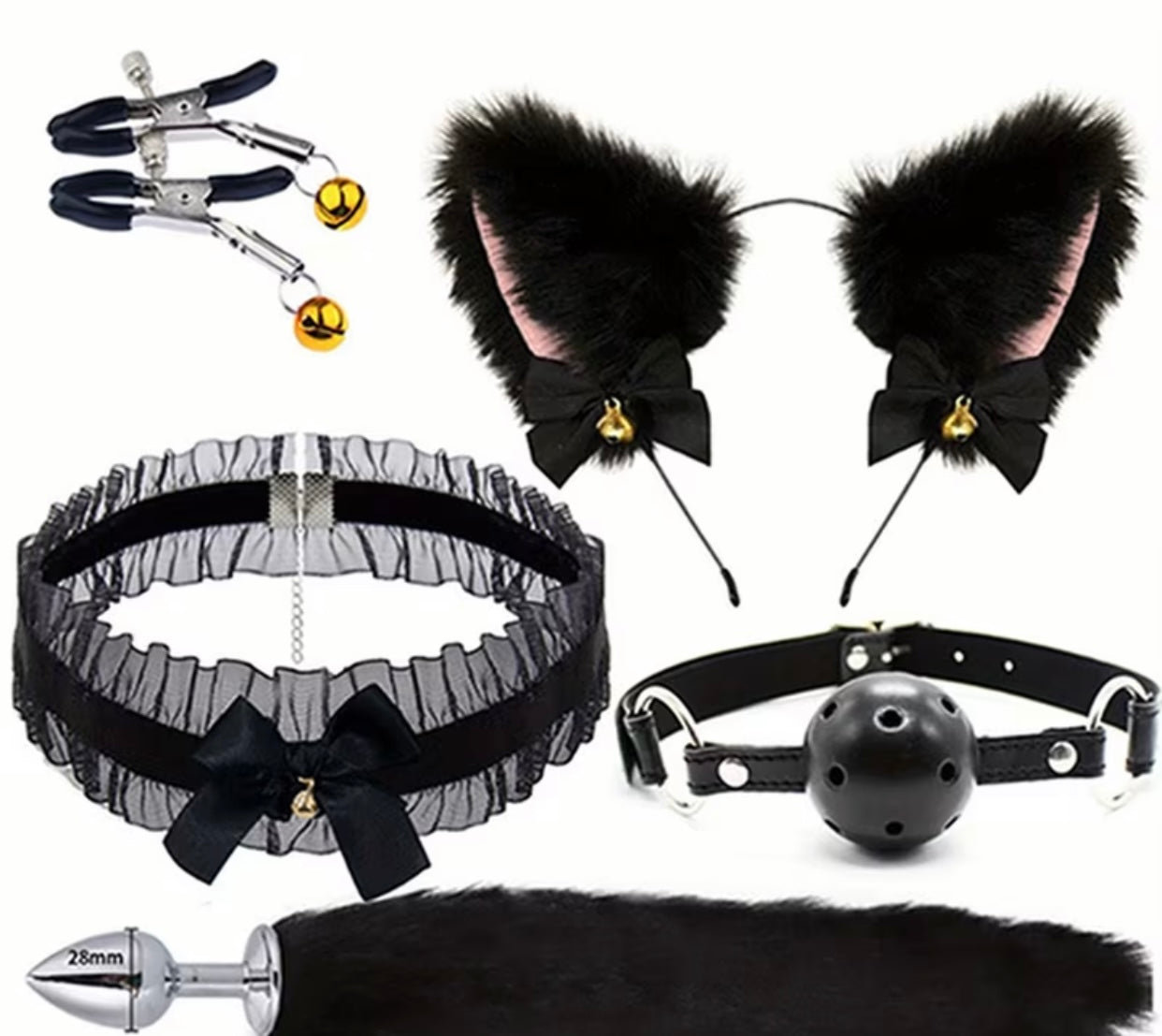 ADULT BDSM TOYS 5PC SET BLACK