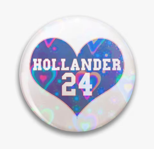 HOLLANDER 24 HEATED RIVALRY LARGE BUTTON 2.3IN