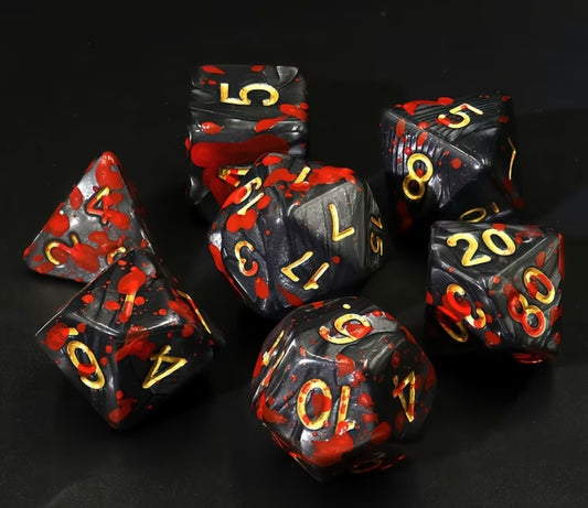 DICE DD BLACK RED SET