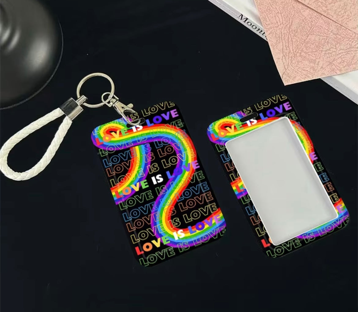 KEYCHAIN CARD HOLDER LOVE IS