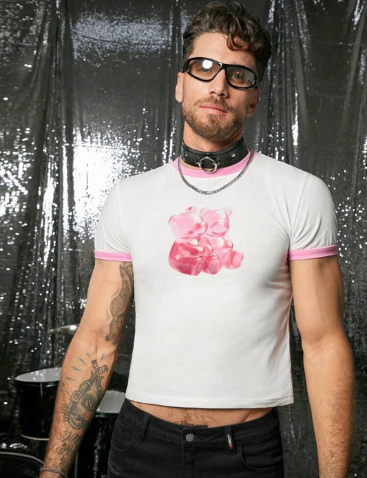 PINK BEARS WHITE SHIRT