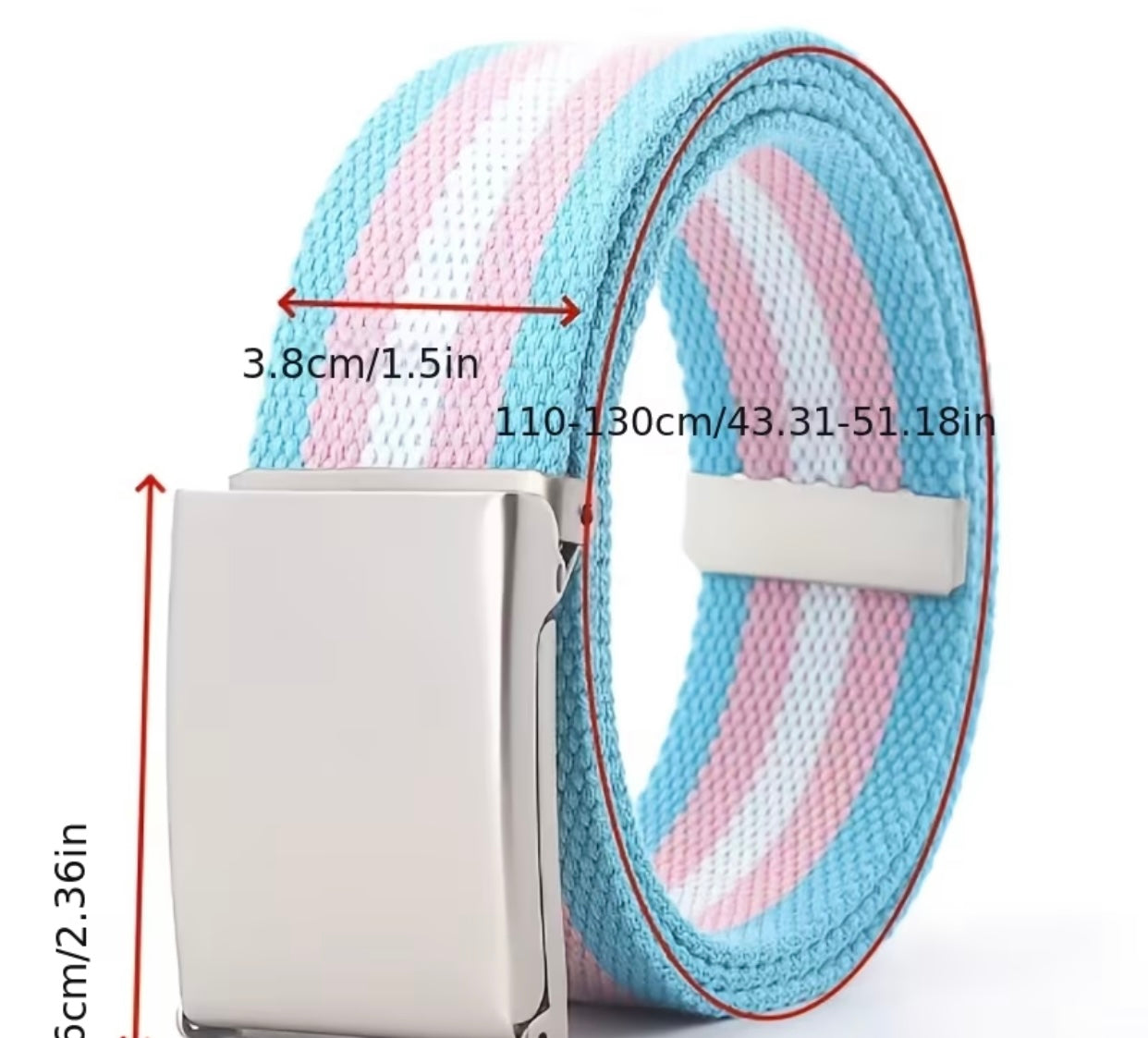 TRANS PRIDE BELT LARGE