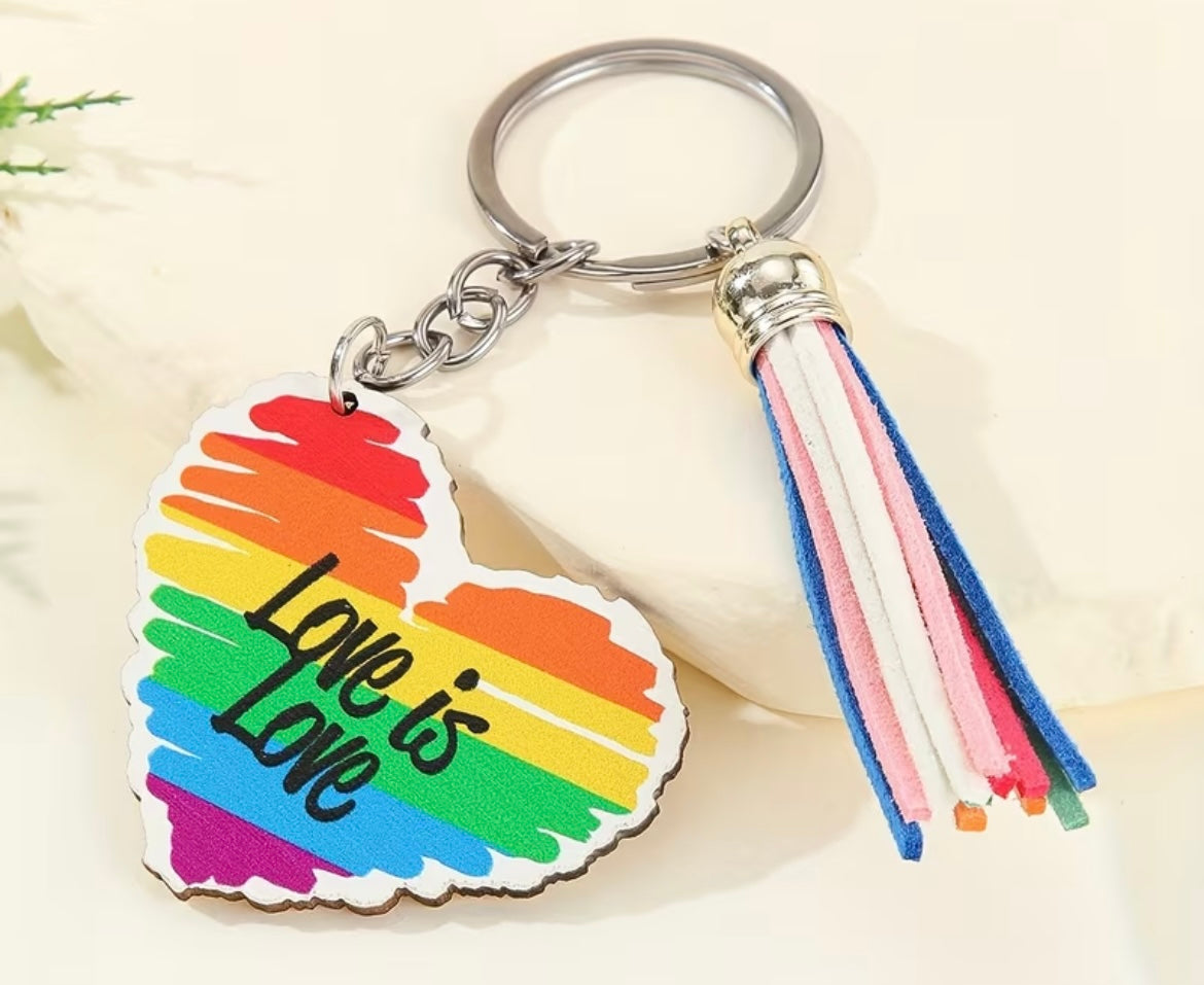PRIDE KEYCHAIN LOVE IS LOVE
