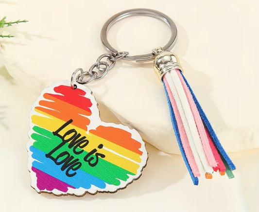 PRIDE KEYCHAIN LOVE IS LOVE