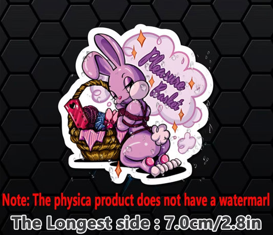 PLEASURE BASKET BUNNY STICKER