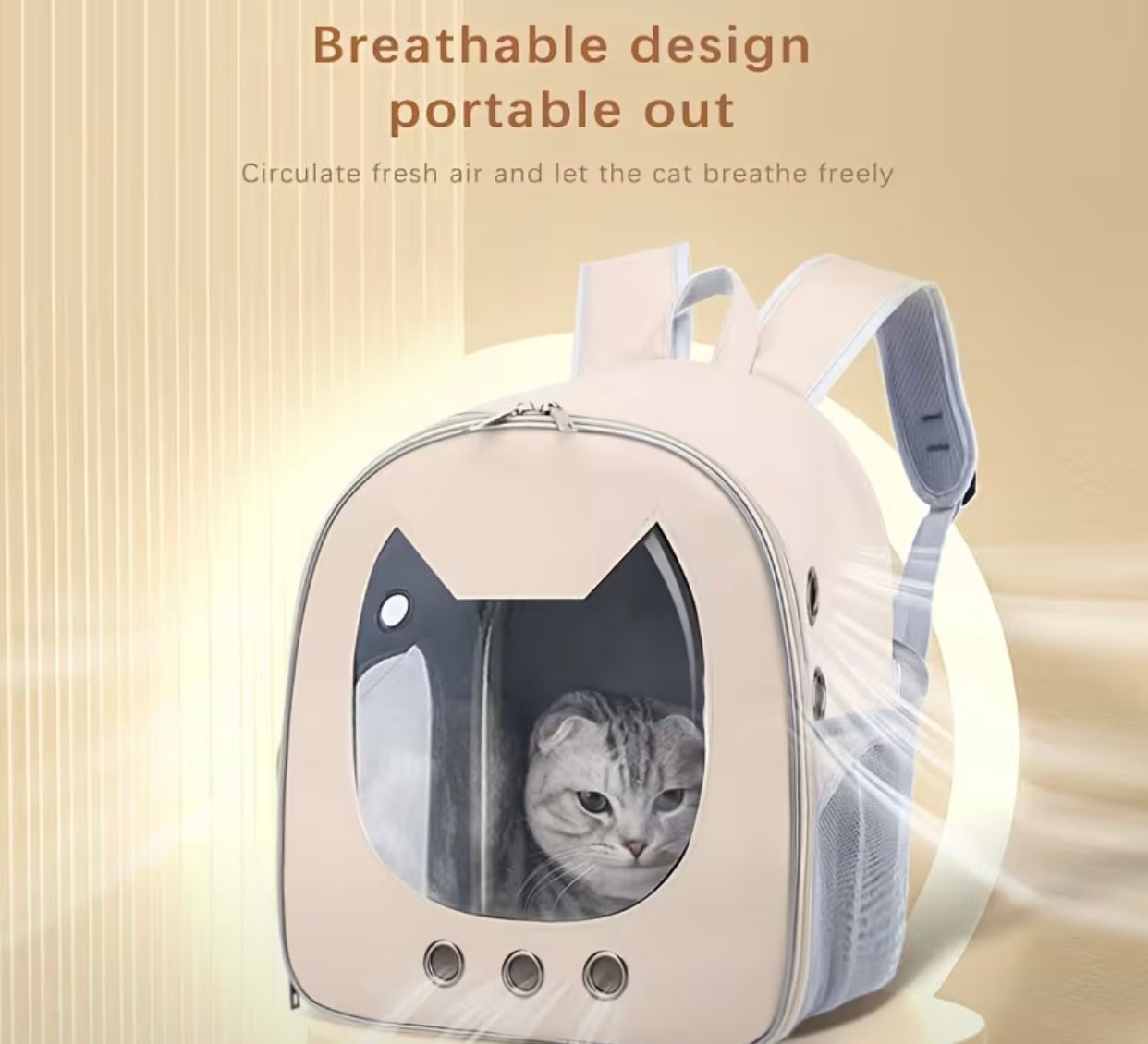 BREATHABLE TRANSPARENT CAT CARRIER BLACK PACK PINK