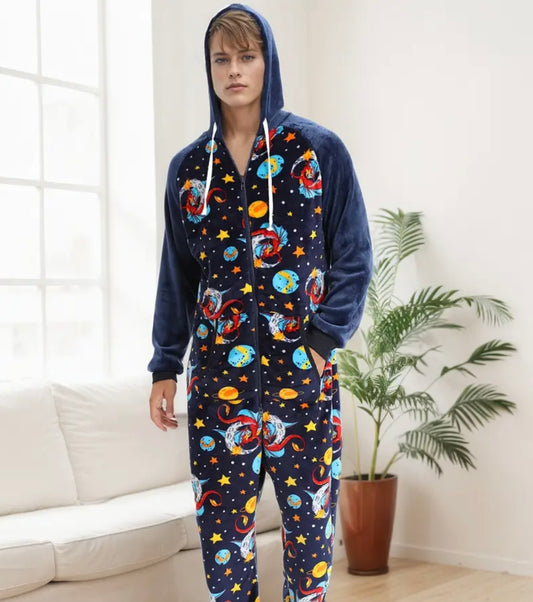ONESIE STARY NIGHT HOODED