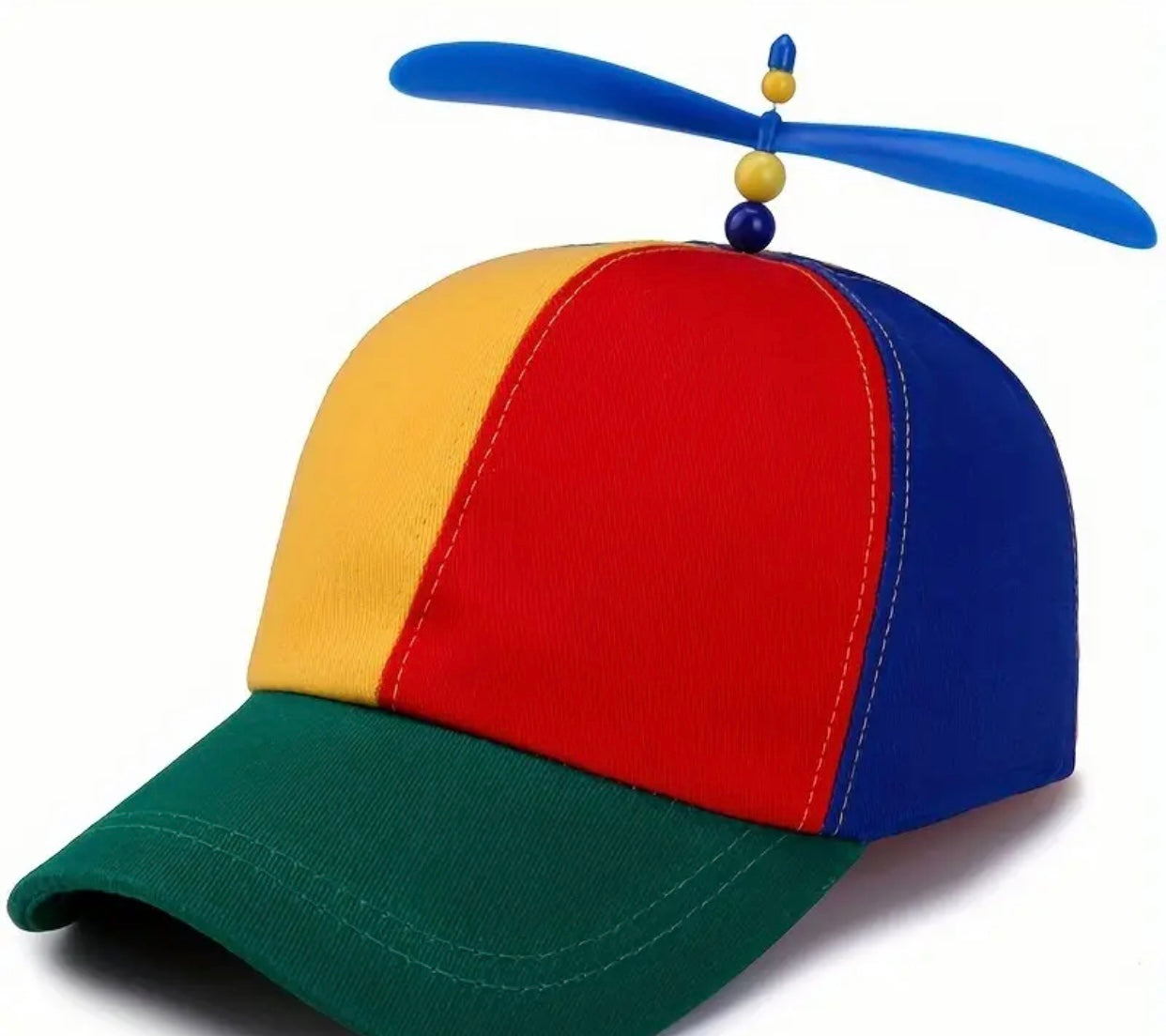 RED WITH YELLOW SPIRAL HAT