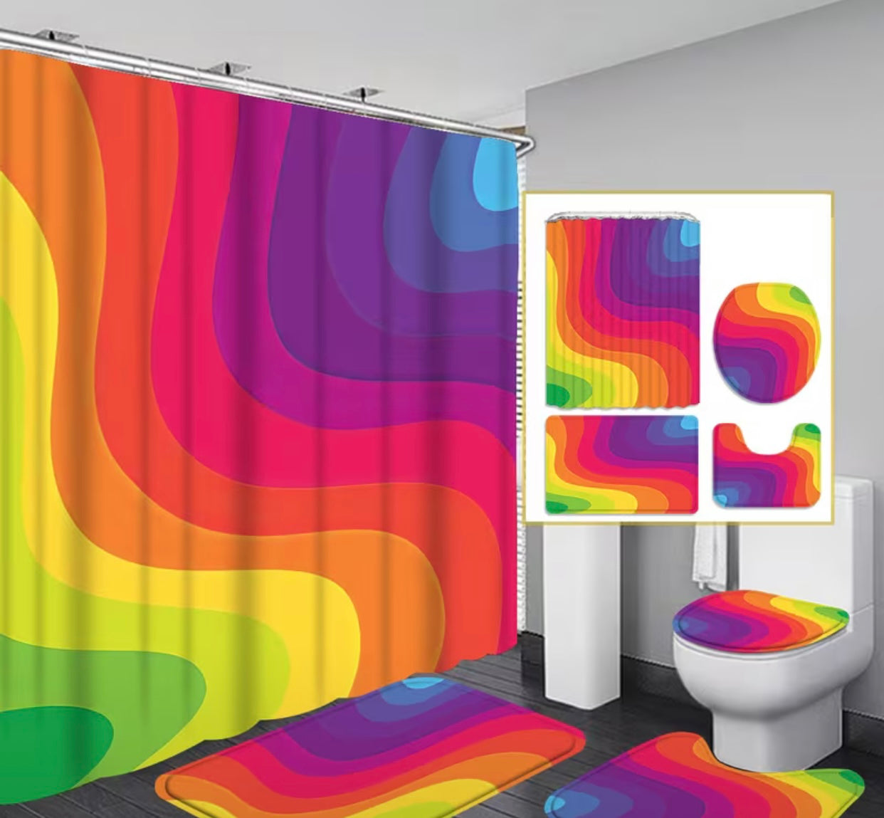 RAINBOW DECOR BATHROOM SET