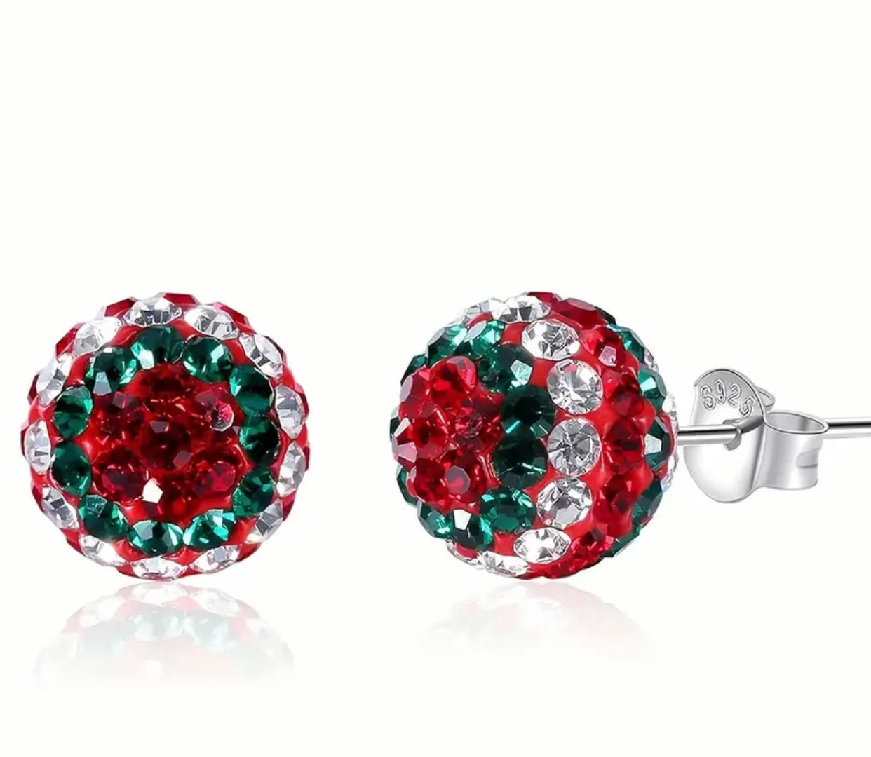 CHRISTMAS CRYSTAL BALL EARRINGS