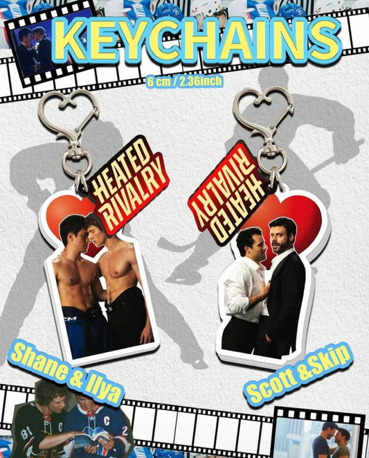 HEATED RIVALRY ILYA & SHANE KEYCHAIN
