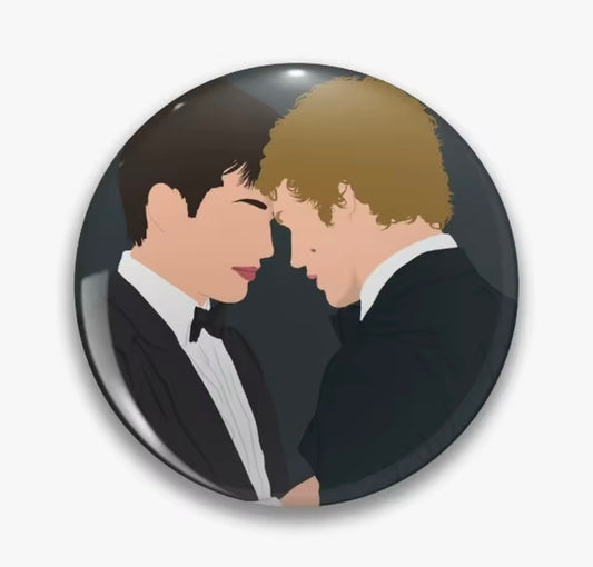 WERE BOTH IN TUXEDOS SMALL BUTTON 1.25 IN