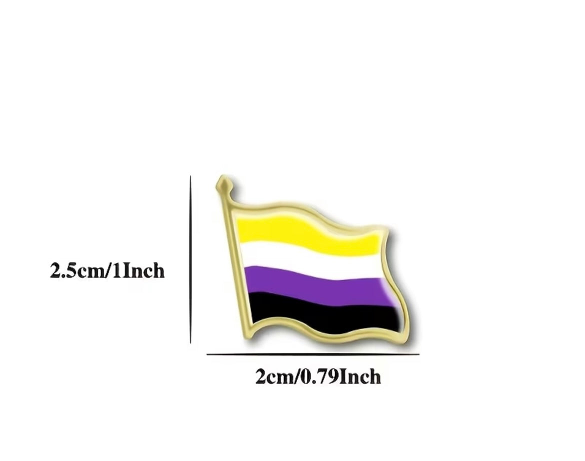 NON BINARY PRIDE FLAG PIN