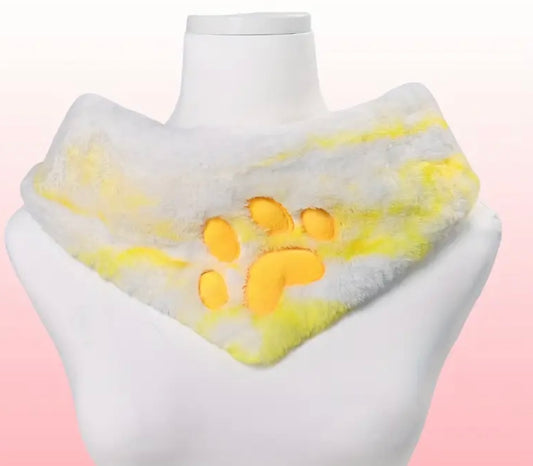 CUTE PAW SCARF YELLOW