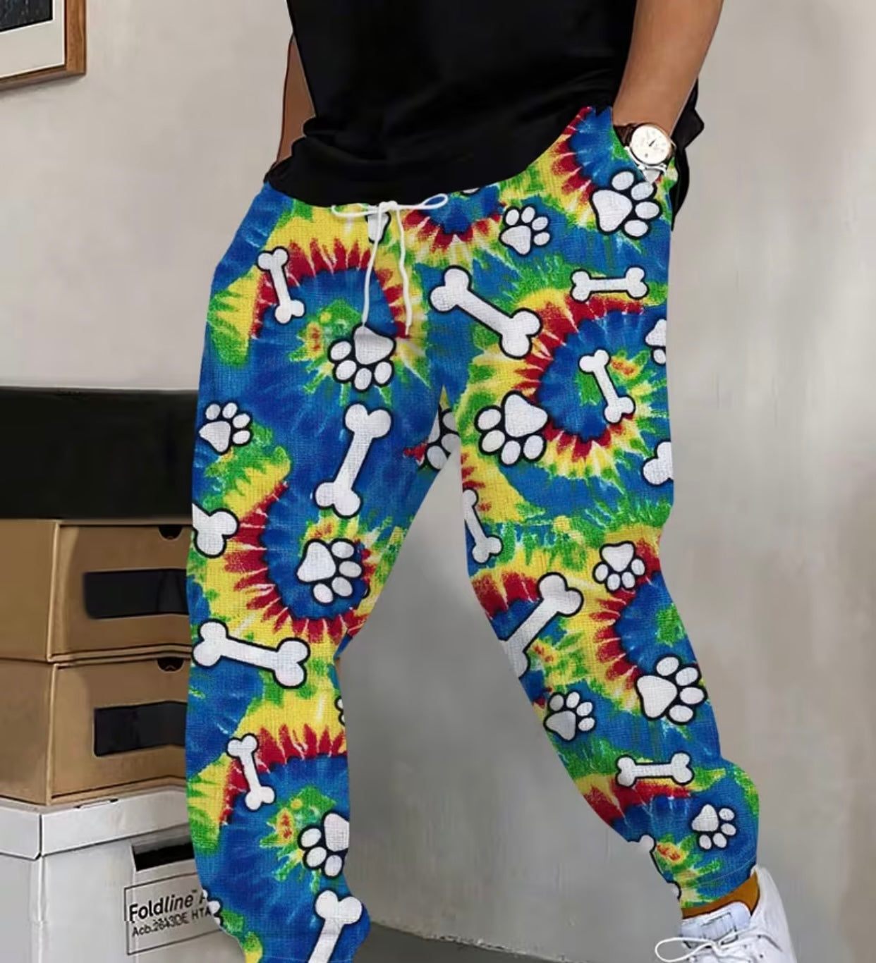 PANTS TIE DYE PATTERN PAW & BONE LOUNGE