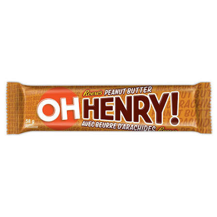 OH HENRY! REESES CHOCOLATE BAR 58G