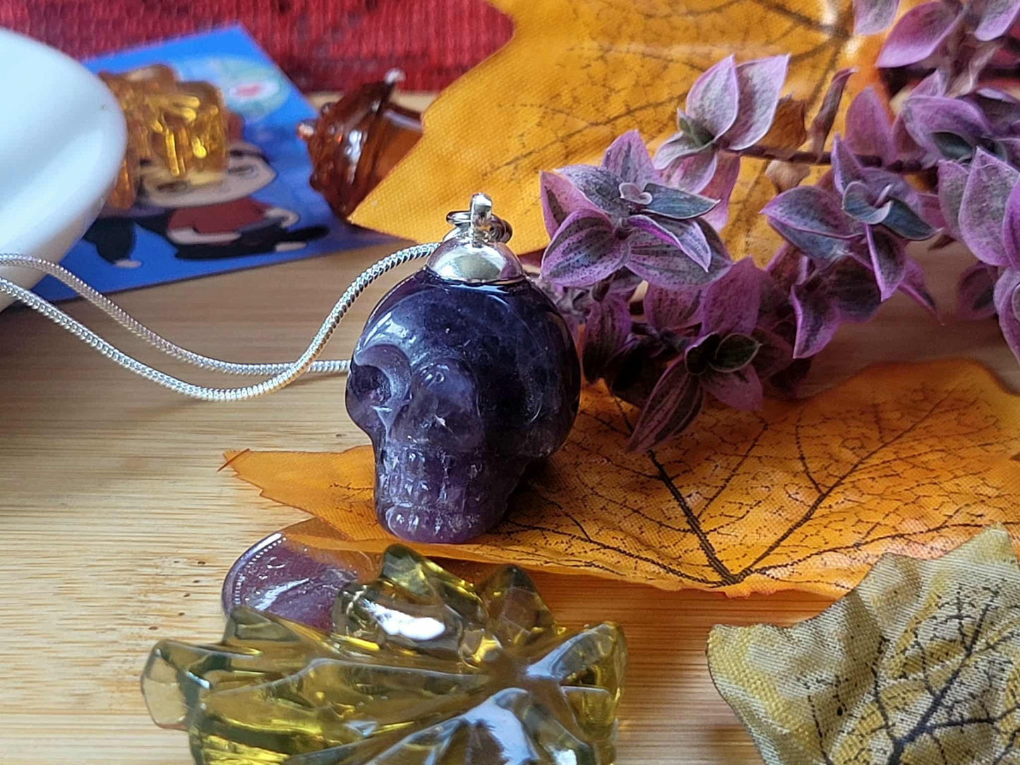 AMETHYST SKULL NECKLACE