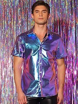 MENS DEEP MAGENTA METALLIC SHIRT