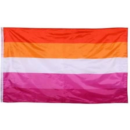 LESBIAN 3X5 ORANGE PINK FLAG