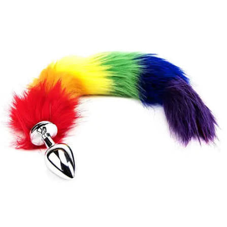 RAINBOW TAIL BUTT PLUG