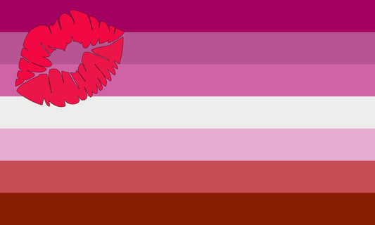 LIP STICK LESBIAN PRIDE FLAG 3X5