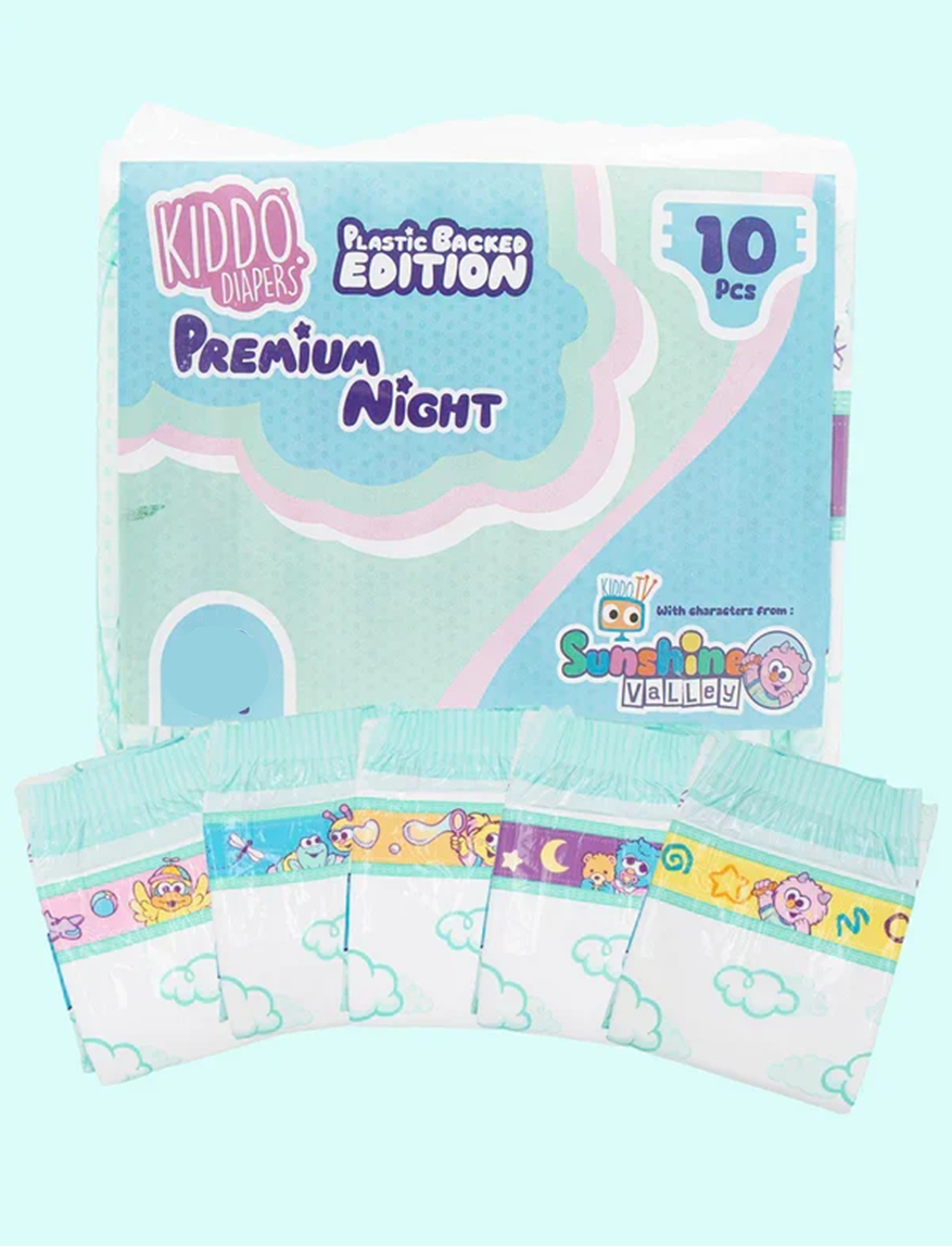 Pride Abdl Diaper Kiddo Sunshine Valley Premium Night Plastic Back
