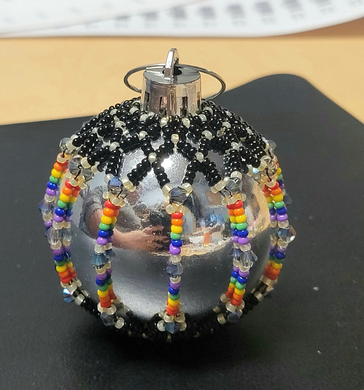 beaded christmas ornament bauble