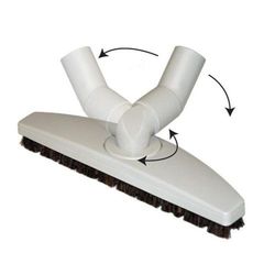 12" Floor Brush SWIVEL NECK NATURAL BRISTLE